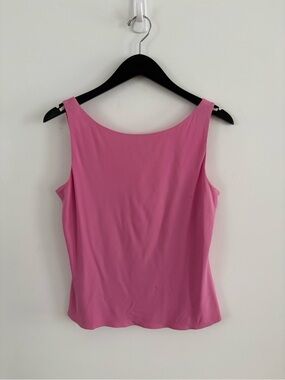 Worth 100 % Silk Bright Pink Scoop Neck Tank Top